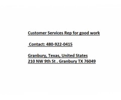 Customer Services Rep for good work