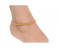 AanyaCentric Gold Plated Anklets Payal ACIA0156G